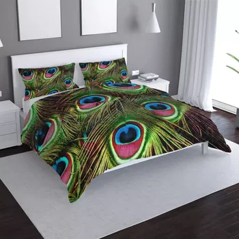 Povlečení Sablio Povlečení Paví peří - 140x200 / 90x70