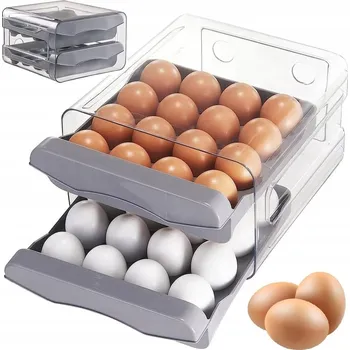 Dóza na potraviny NÁDOBA NA VEJCE DO LEDNIČKY BOX ŠUPLÍK PRO ULOŽENÍ VAJEC DO ZÁSUVKY