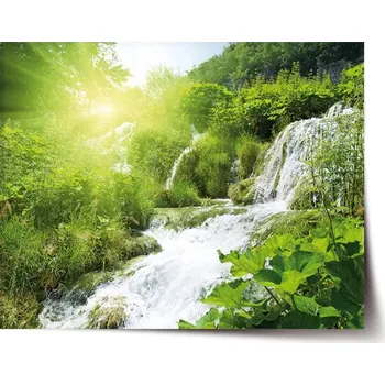 Plakát Sablio Plakát Kaskádovitý vodopád - 60x40 cm