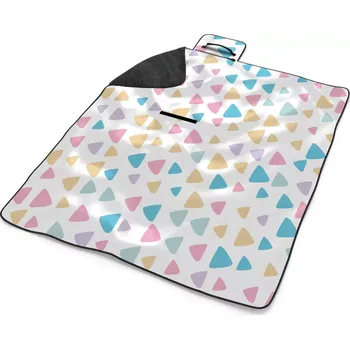 deka Sablio Plážová deka Barevné trojúhelníčky: 200x140 cm