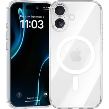 Pouzdro na mobilní telefon Zadní kryt Benks Magnetic Crystal pro iPhone 17 transparentní (tlačítko pro ovládání fotoaparátu)