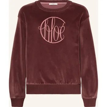 Dámská mikina Chloé Dívčí Tričko S Límečkem, tmavě červená, 152