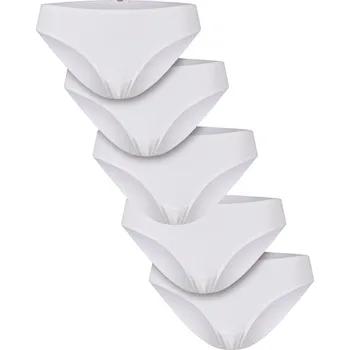 Dámské spodní prádlo Urban Classics Dámské bavlněné kalhotky – 5 kusů Barva: Bílá, Velikost: XL