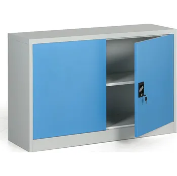Policová skříň B2B Partner Kovová spisová skříň, demontovaná, 1 police, 1200 x 800 x 400 mm, modrá