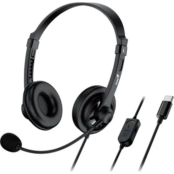 Sluchátka GENIUS headset HS-230U/ USB-C/ délka kabelu 2,4 m