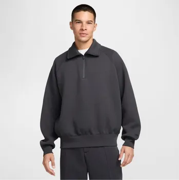 Pánský svetr NIKE Tech Quarter Zip Fleece Top Anthricite L