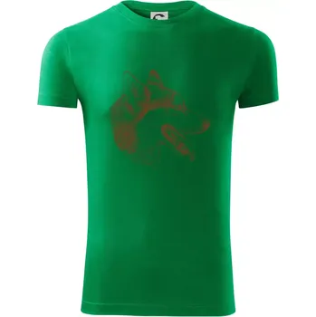 Pánské oblečení Husky - hlava z boku - Viper FIT - Pánské zůžené tričko - L ( Středně zelená )