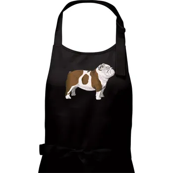 Kuchyňská zástěra Vintage English bulldog - Dámská zástěra na vaření - Univerzální velikost ( Černá )
