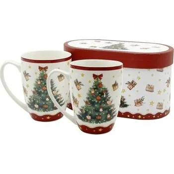 Sada dvou porcelánových hrnků Christmas Tree 3