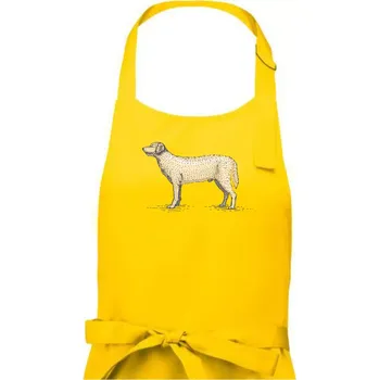 Kuchyňská zástěra Vintage Labrador - Pánská zástěra na vaření - Univerzální velikost ( Žlutá )