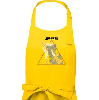 Kuchyňská zástěra Jiu jitsu triangle - Pánská zástěra na vaření - Univerzální velikost ( Žlutá )