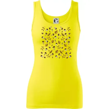 Dámské tričko Houby na podzim - Dámské tílko - S ( Citrónová )