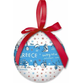 Vánoční dekorace ATP - řecká vánoční baňka GREECE Icons Blue