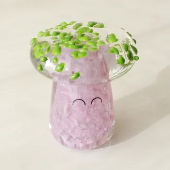 Studio Arhoj Skleněná figurka Crystal Blob Pink Cute Shroom