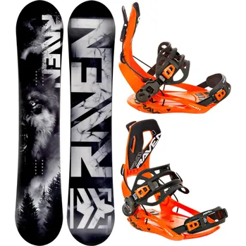 Snowboard RAVEN Snowboard set Raven Lupus + vázání Raven FT360 154cm ORANŽOVÁ|ČERNÁ|ŠEDÁ 2023