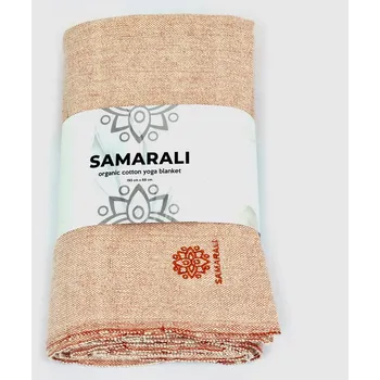 deka SAMARALI Jógová deka z organické bavlny – 200 x 150 cm ORANŽOVÁ|ČERVENÁ
