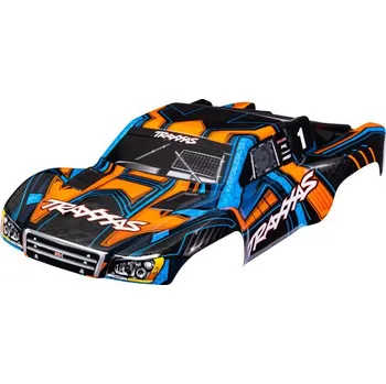 RC náhradní díl Traxxas karosérie Slash 4X4 oranžovo-modrá (bezsponková) - TRA6844-ORNG