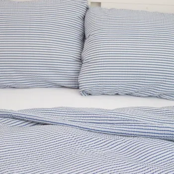 Povlak na polštářek Krepový povlak na polštář - Pruhy modré Zapínání: zip, Velikost polštáře: 40x40