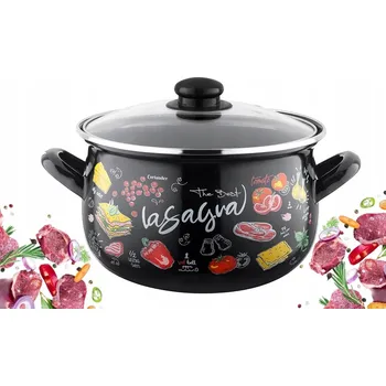 Hrnec Hrnec tradiční Domosfera Premium hrnec černý na lasagne 5,3 l