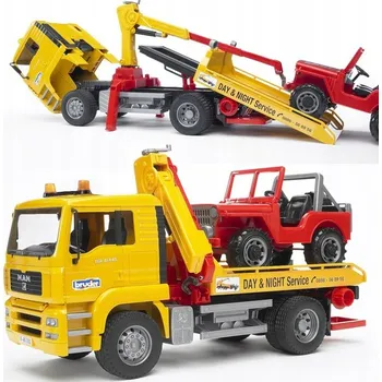autíčko Odtahovka MAN TGA s terénním vozidlem Bruder 2750