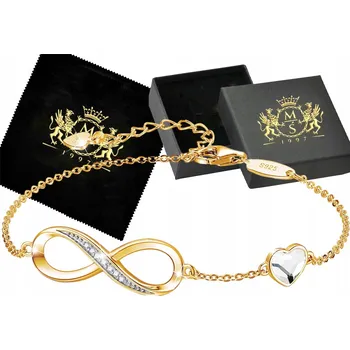 Náramek Zlatý Náramek Srdce Dárek Výročí Narozeniny