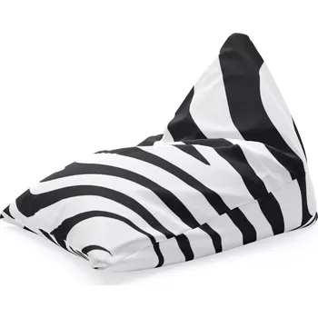Sedací pytel Sablio Sedací vak Triangl Vzor zebry: 120 x 100 x 100 cm