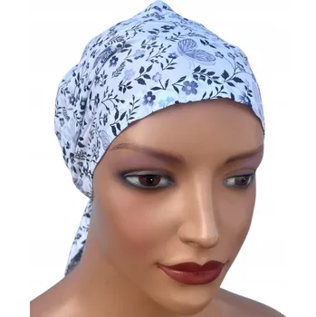 Šátek Dámský šátek Greta 492 turban na léto z bavlny, vázací, vhodný po chemoterapii