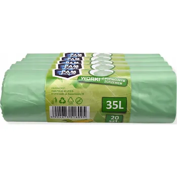 Pytle na odpadky Sáčky na bioodpad Pam-Folie 35 l, 20 ks