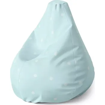 Sedací pytel Sablio Sedací vak Pear Tečky na bledě modré - 70 x 95 x 15 cm