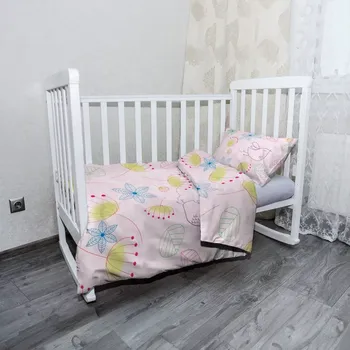 Povlečení Sablio Mikroplyšové dětské povlečení do postýlky Barevné obrázky - 130x90 / 40x60