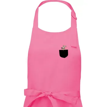 Kuchyňská zástěra Pes v kapse - Pánská zástěra na vaření - Univerzální velikost ( Růžová )