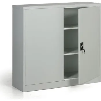 Policová skříň Kovová spisová skříň, demontovaná, 2 police, 1200 x 1150 x 400 mm, šedá
