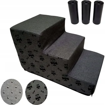 Schůdek SCHODY schůdky pro psa 3 STUPNĚ 30 cm STABILNÍ rampa plošina