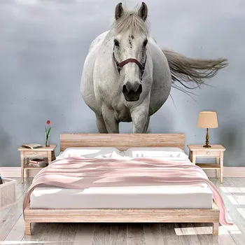 Tapeta Sablio Tapeta Bílý kůň 3 - 336x220 cm