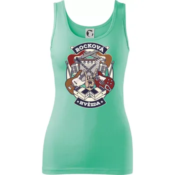 Dámské tričko Rocková hvězda - Dámské tílko - XL ( Mátová )