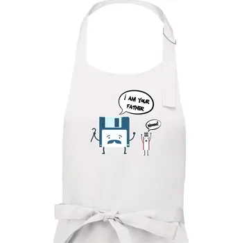 Kuchyňská zástěra I am your father USB - Pánská zástěra na vaření - Univerzální velikost ( Bílá )