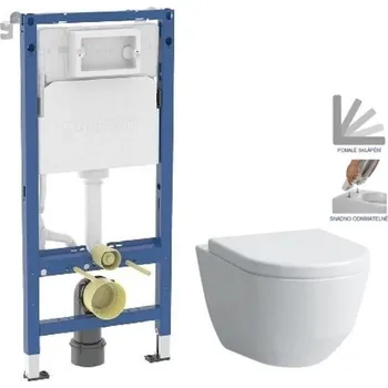 Klozet GEBERIT DuofixBasic bez tlačítka + WC LAUFEN PRO + SEDÁTKO 458.103.00.2 X LP3