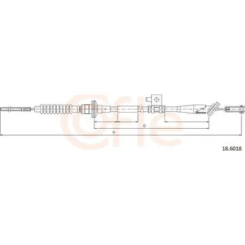 Spojkové lanko Tazne lanko, ovladani spojky COFLE 18.6018