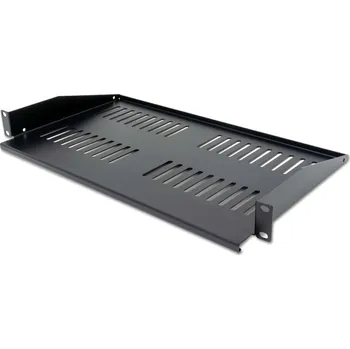 Rozvaděč XtendLan Police 280mm, univerzal, 1U, 25kg nosnost, černá, předsunutá