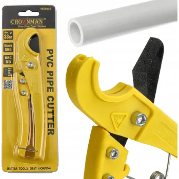Pracovní nůž CROWNMAN Nůžky na stříhání PVC trubek - čepel SK5, rukojeť PP 3