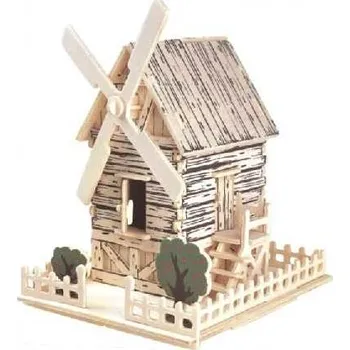 3D puzzle Woodcraft construction kit Woodcraft Dřevěné 3D puzzle větrný mlýn