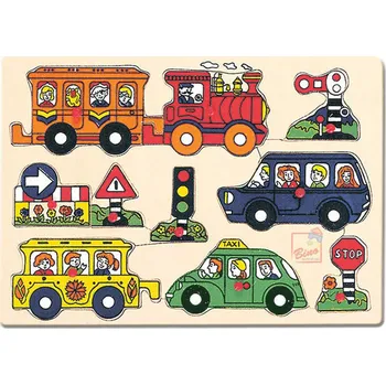 Dřevěná hračka BINO DŘEVO Puzzle doprava * DŘEVĚNÉ HRAČKY * ol88060