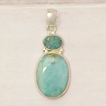 Přívěsek Larimar přívěsek stříbro Ag 925 39948 2,7 cm, 5,1 g