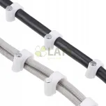 CROWNMAN Držáky kabelů pro kabelové girlandy s hřebíky 14 mm, 100 kusů, bílé