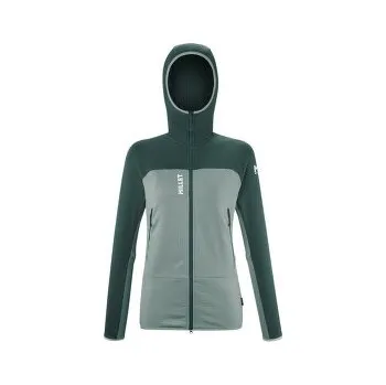 Dámská mikina Millet FUSION GRID HOODIE Women SEAWEED/BOTTLE zelená S