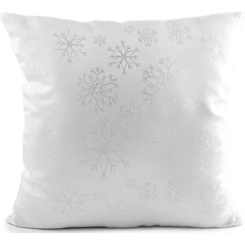 Povlak na polštářek Vánoční povlak na polštář s jemným lurexem 40x40 cm Varianta: 1 bílá stříbrná, Balení: 1 ks