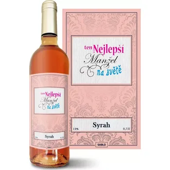 Víno Sablio Růžové víno Ten nejlepší manžel na světě: 0,75 l
