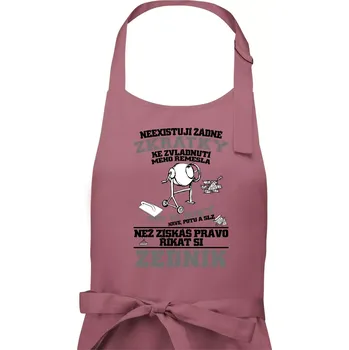 Kuchyňská zástěra Zedník zkratky - Pánská zástěra na vaření - Univerzální velikost ( Starorůžová )