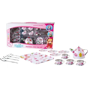 Dětská kuchyňka Plechová čajová sada s příslušenstvím 19 ks