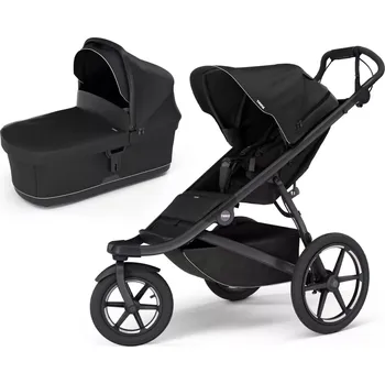 Kočárek Kočárek 2v1 Thule Urban Glide 3 single + korba Bassinet - Black on Black 2025